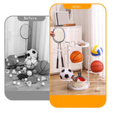 Maxbell Basketball Storage Shelf PP Freestanding Home Indoor Basketball Storage Rack