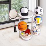 Maxbell Basketball Storage Shelf PP Freestanding Home Indoor Basketball Storage Rack