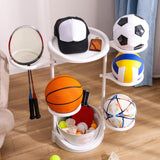 Maxbell Basketball Storage Shelf PP Freestanding Home Indoor Basketball Storage Rack