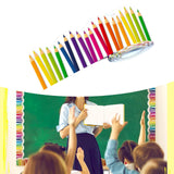 Maxbell Pencil Pattern Sticker Practical Multifunction for Kindergartens Dorm School 7.6cmx5m