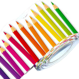 Maxbell Pencil Pattern Sticker Practical Multifunction for Kindergartens Dorm School 7.6cmx15m