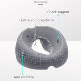 Maxbell 2xFace Down Pillow Versatile Home Massage Pillow for Salons SPA Family Gray
