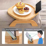 Maxbell Couch Arm Tray Foldable Portable Sofa Tray Table for Phone Cupcake Breakfast