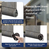 Maxbell Bungee Kit and End Cap Repair Curtain Holders for Coolaroo Blackout Tie Down