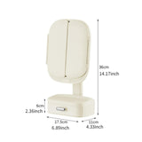 Maxbell Tabletop Makeup Mirror Gifts Easy Carrying for Household Bathroom Apartments Beige