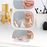 Maxbell Tabletop Makeup Mirror Gifts Easy Carrying for Household Bathroom Apartments White