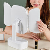 Maxbell Tabletop Makeup Mirror Gifts Easy Carrying for Household Bathroom Apartments White