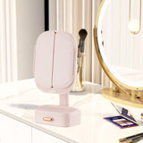 Maxbell Tabletop Makeup Mirror Gifts Easy Carrying for Household Bathroom Apartments Pink