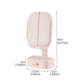 Maxbell Tabletop Makeup Mirror Gifts Easy Carrying for Household Bathroom Apartments Pink