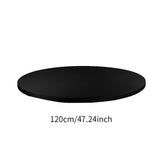 Maxbell Fitted Round Table Cloth Elastic Edge Non Slip Lightweight Round Table Cover Black