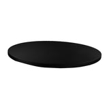 Maxbell Fitted Round Table Cloth Elastic Edge Non Slip Lightweight Round Table Cover Black