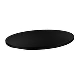 Maxbell Fitted Round Table Cloth Elastic Edge Non Slip Lightweight Round Table Cover Black