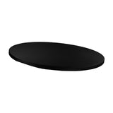 Maxbell Fitted Round Table Cloth Elastic Edge Non Slip Lightweight Round Table Cover Black