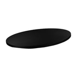 Maxbell Fitted Round Table Cloth Elastic Edge Non Slip Lightweight Round Table Cover Black