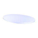 Maxbell Fitted Round Table Cloth Elastic Edge Non Slip Lightweight Round Table Cover White