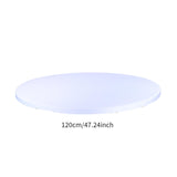 Maxbell Fitted Round Table Cloth Elastic Edge Non Slip Lightweight Round Table Cover White