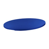 Maxbell Fitted Round Table Cloth Elastic Edge Non Slip Lightweight Round Table Cover Blue