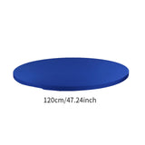 Maxbell Fitted Round Table Cloth Elastic Edge Non Slip Lightweight Round Table Cover Blue