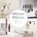 Maxbell 2 Pieces Wall Mounted 6 Hooks for Hanging Stainless Steel for Homes Bedrooms