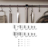 Maxbell 2 Pieces Wall Mounted 6 Hooks for Hanging Stainless Steel for Homes Bedrooms
