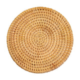 Maxbell Rattan Coaster Plate Pad Drink Coaster for Dining Table Coffee Cup Coutertop