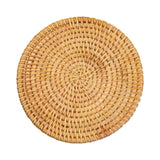 Maxbell Rattan Coaster Plate Pad Drink Coaster for Dining Table Coffee Cup Coutertop