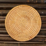 Maxbell Rattan Coaster Plate Pad Drink Coaster for Dining Table Coffee Cup Coutertop
