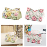 Maxbell Tissue Box Cover Tissue Box Holder Cute for Countertop Dining Table Bathroom Yellow