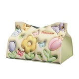 Maxbell Tissue Box Cover Tissue Box Holder Cute for Countertop Dining Table Bathroom Yellow