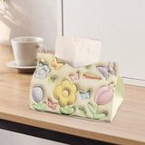 Maxbell Tissue Box Cover Tissue Box Holder Cute for Countertop Dining Table Bathroom Yellow