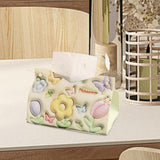 Maxbell Tissue Box Cover Tissue Box Holder Cute for Countertop Dining Table Bathroom Yellow