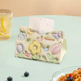 Maxbell Tissue Box Cover Tissue Box Holder Cute for Countertop Dining Table Bathroom Yellow