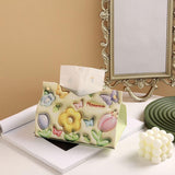 Maxbell Tissue Box Cover Tissue Box Holder Cute for Countertop Dining Table Bathroom Yellow