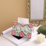 Maxbell Tissue Box Cover Tissue Box Holder Cute for Countertop Dining Table Bathroom Red