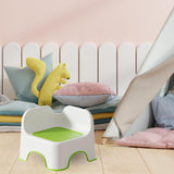 Maxbell Kids Small Stool Comfortable with Back Footstool for Bedroom Bedside Nursery Green