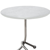 Maxbell Small End Table Ornament Multifunction Bedside Table for Office Dorm Bedroom white