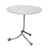 Maxbell Small End Table Ornament Multifunction Bedside Table for Office Dorm Bedroom white