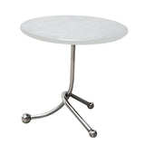 Maxbell Small End Table Ornament Multifunction Bedside Table for Office Dorm Bedroom white