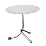 Maxbell Small End Table Ornament Multifunction Bedside Table for Office Dorm Bedroom white
