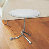 Maxbell Small End Table Ornament Multifunction Bedside Table for Office Dorm Bedroom white