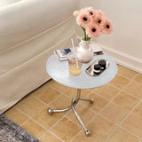 Maxbell Small End Table Ornament Multifunction Bedside Table for Office Dorm Bedroom white