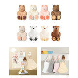 Maxbell Toothbrush Hook Multiuse Home Storage Rack Wall Hook for Office Kitchen Dorm Brown Bear
