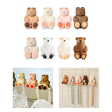 Maxbell Toothbrush Hook Multiuse Home Storage Rack Wall Hook for Office Kitchen Dorm Brown Bear