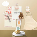 Maxbell Toothbrush Hook Multiuse Home Storage Rack Wall Hook for Office Kitchen Dorm Brown Bear