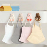 Maxbell Toothbrush Hook Multiuse Home Storage Rack Wall Hook for Office Kitchen Dorm Brown Bear