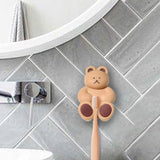 Maxbell Toothbrush Hook Multiuse Home Storage Rack Wall Hook for Office Kitchen Dorm Brown Bear