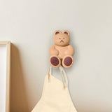 Maxbell Toothbrush Hook Multiuse Home Storage Rack Wall Hook for Office Kitchen Dorm Brown Bear