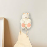 Maxbell Toothbrush Hook Multiuse Home Storage Rack Wall Hook for Office Kitchen Dorm Beige Bear