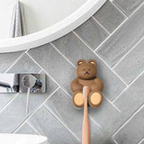 Maxbell Toothbrush Hook Multiuse Home Storage Rack Wall Hook for Office Kitchen Dorm Dark Brown Bear