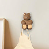 Maxbell Toothbrush Hook Multiuse Home Storage Rack Wall Hook for Office Kitchen Dorm Dark Brown Bear